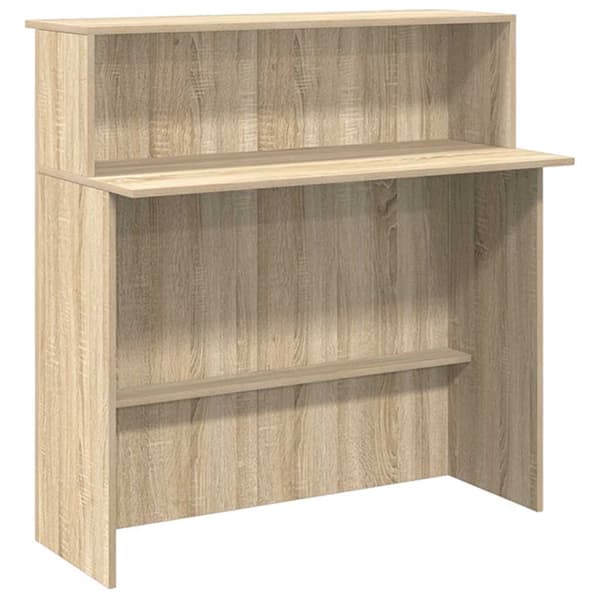 vidaXL Receptionsdisk sonoma-ek 180x50x103,5 cm konstruerat trä