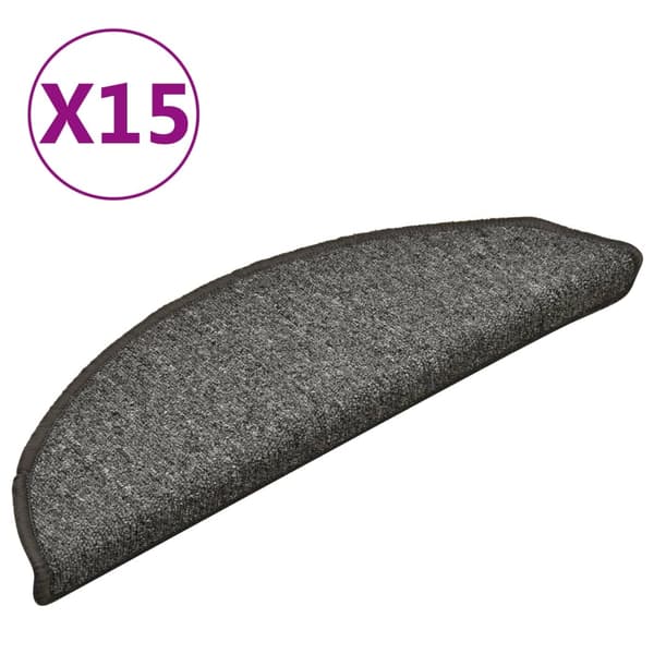 vidaXL Trappetrinnstepper 15 stk mørkegrå 56x17x3 cm