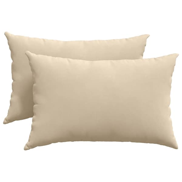 vidaXL Soffkuddar 2 st Kräm 60 x 40 cm tyg