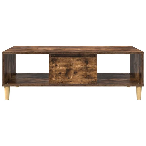 vidaXL Kaffebord Røkt eik 102 x 55 x 35 cm Konstruert tre