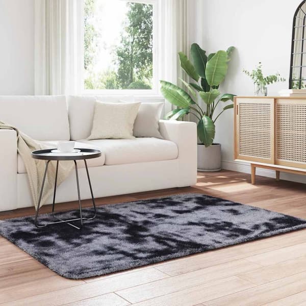 vidaXL Flossteppe med lang luv NAVARRA mørkegrå 120x170 cm polyester