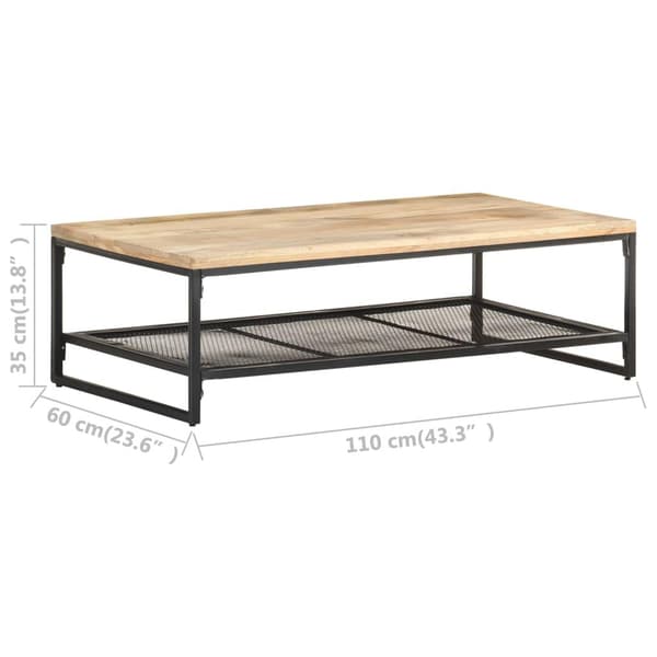 vidaXL Sofabord 110x60x35 cm heltre mango change2