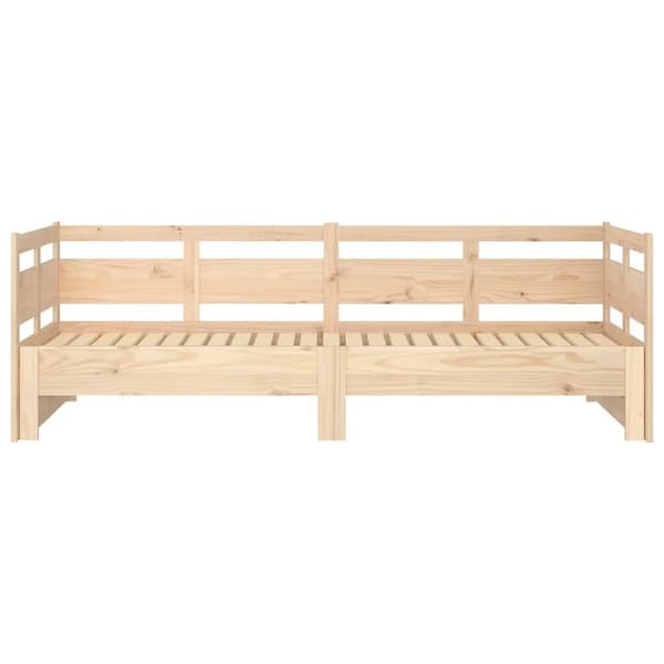 vidaXL Bäddsoffa massiv furu 2x(90x190) cm