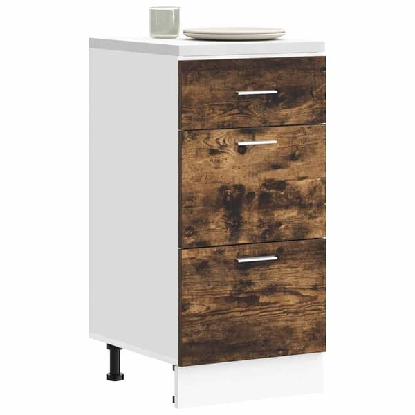 vidaXL Underskap "Lyon" røkt eik 40x46x81,5 cm konstruert tre