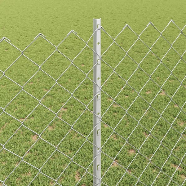 vidaXL Gjerde med innlegg. sølv 1.4 x 10 m Stål