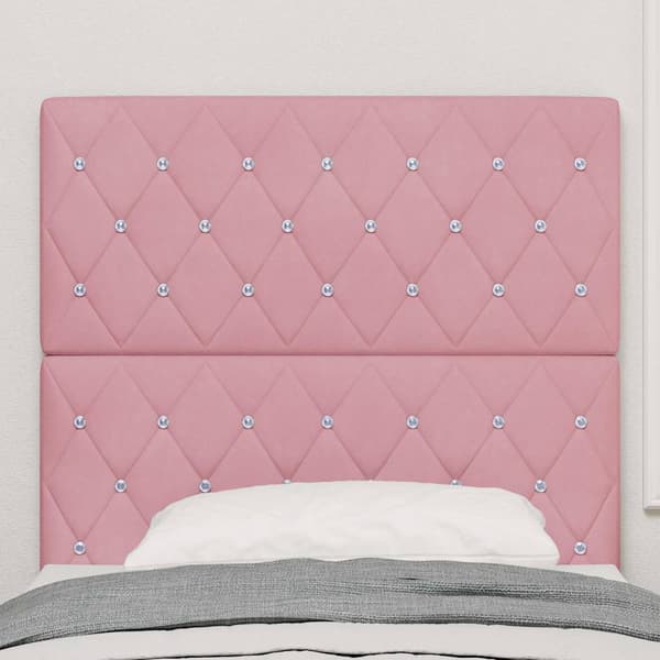 vidaXL Huvudgavel Rosa 100 cm Sammet