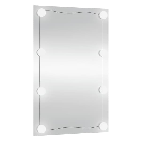 vidaXL Väggspegel med LED-belysning 40x60 cm glas rektangulär