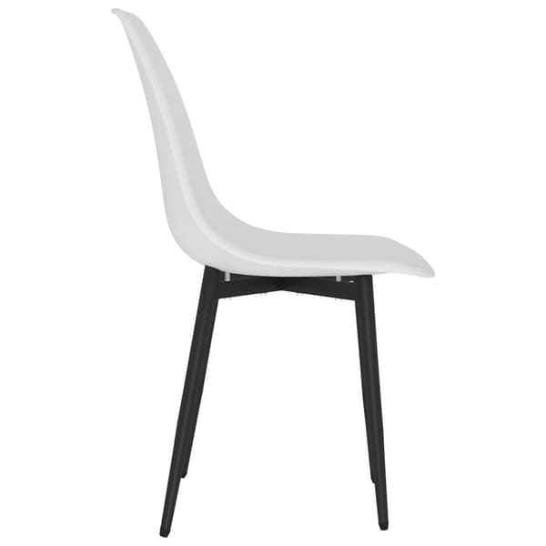 vidaXL Spisestoler 2 stk hvit PP