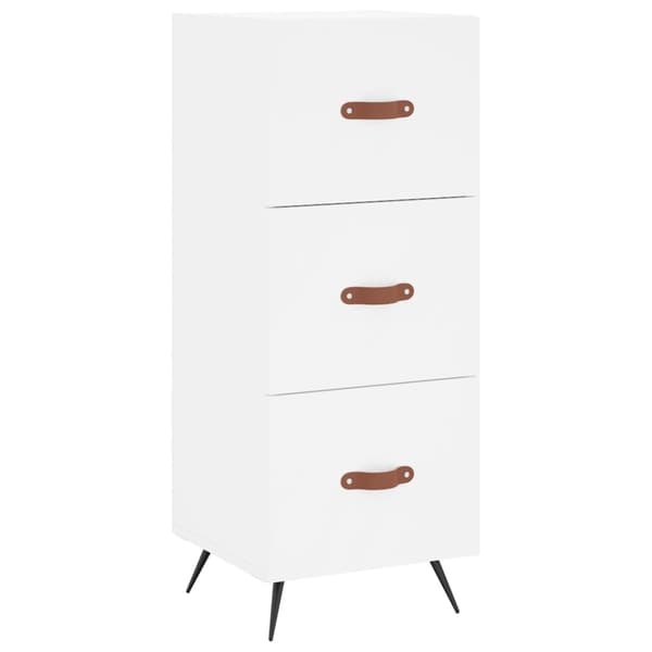 vidaXL Highboard hvit 34,5x34x180 cm konstruert tre