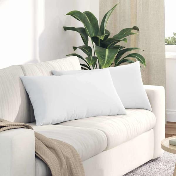 vidaXL Soffkuddar 2 st Vit 80 x 40 cm tyg