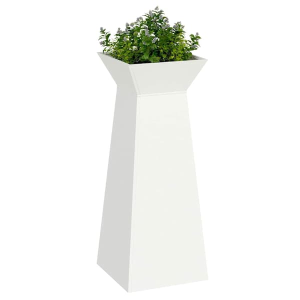 vidaXL Søyleplanter Hvit 40 x 40 x 100 cm