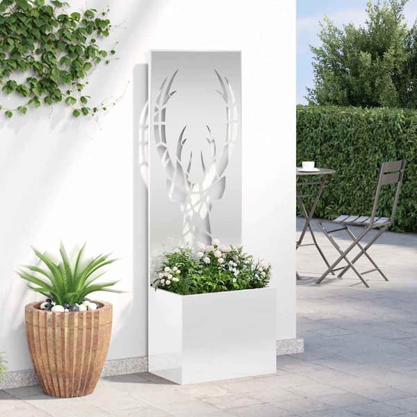 vidaXL Trädgårds integritetsskärm Silver 50 x 140 cm Galvaniserat stål