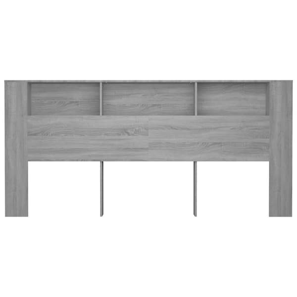 vidaXL Sengegavlskap grå sonoma 220x18,5x104,5 cm