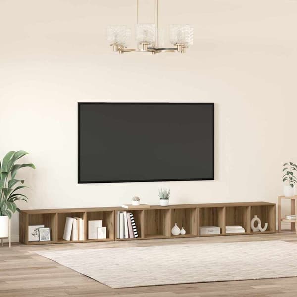 vidaXL TV-benksett 3 pcs Artisan Eik 37 x 35 x 107 cm Konstruert tre