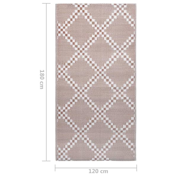 vidaXL Utomhusmatta ARAKIL brun 120x180 cm PP