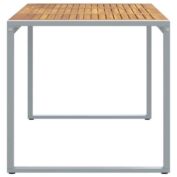 vidaXL Hagebord Grå 160 x 80 x 75 cm Solid akasietre