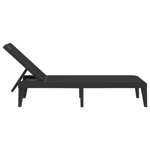 vidaXL Solseng antrasitt 186x60x29 cm PP