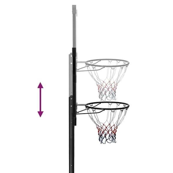 vidaXL Basketkorg transparent 256-361 cm polykarbonat