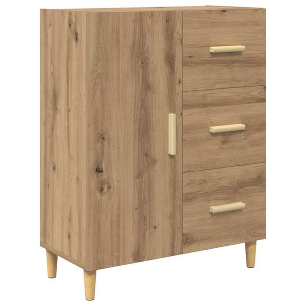 vidaXL Serviesskap Artisan Eik 34 x 69.5 x 90 cm Konstruert tre