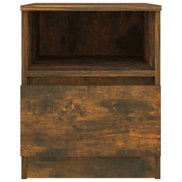 vidaXL Nattbord røkt eik 40x40x50 cm konstruert tre