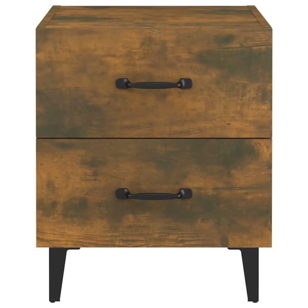 vidaXL Nattbord røkt eik 40x35x47,5 cm