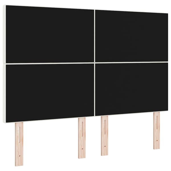 vidaXL LED Sänggavel Gräddvit 72 cm Manchester