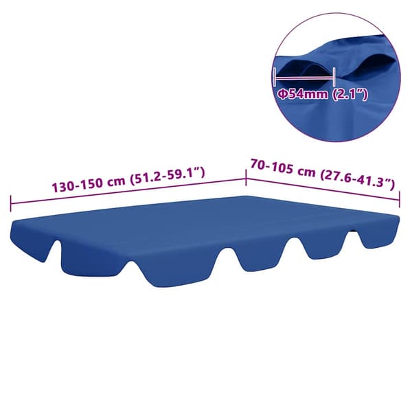vidaXL Reservtak för hammock blå 150/130x105/70 cm