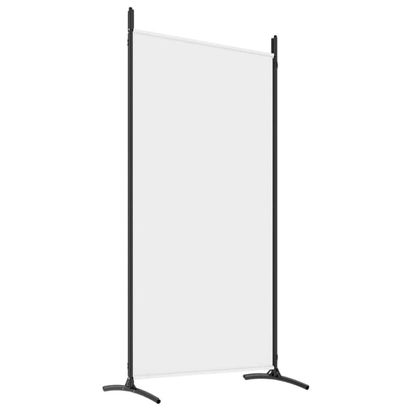 vidaXL Romdeler 4 paneler hvit 346x180 cm stoff