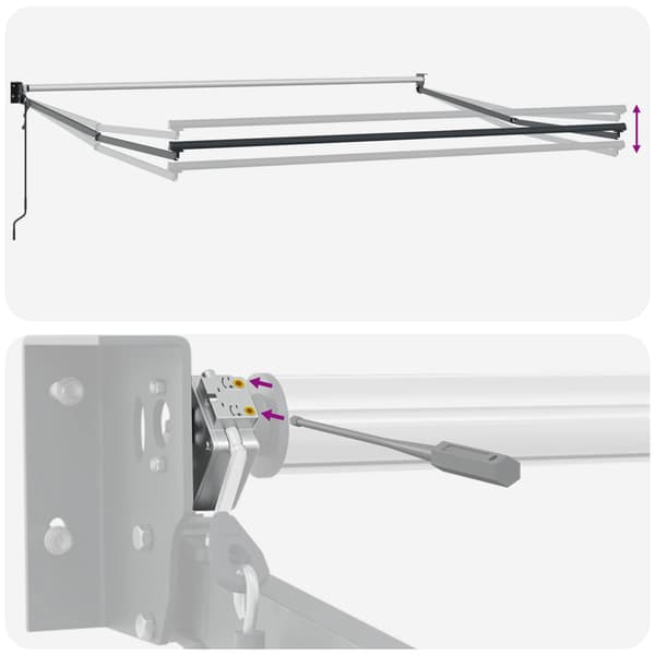 vidaXL Utfällbar markis Flerfärgsdesign 450 × 300 cm