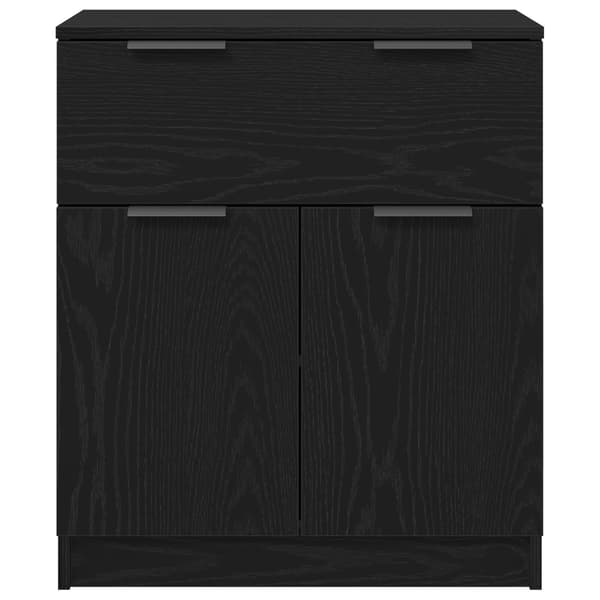 vidaXL Sideboard Svart Ek Konstruerat Trä Medium Förvaring