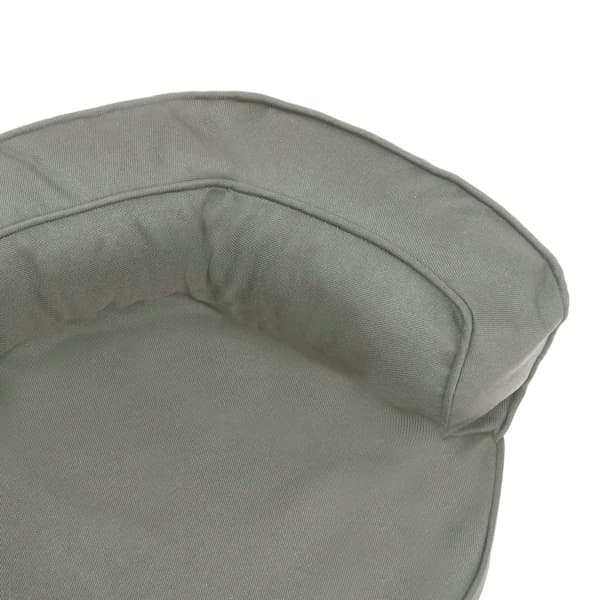 vidaXL Ergonomisk hundeseng med linutseende 60x42 cm grå