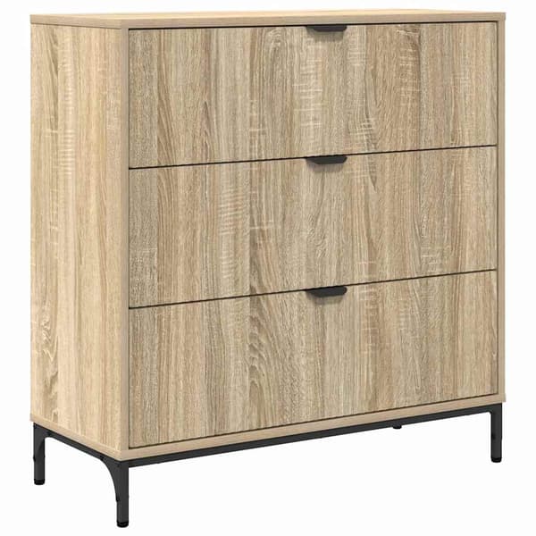 vidaXL Serviesskap Sonoma eik 79,5 x 33 x 82 cm Konstruert tre