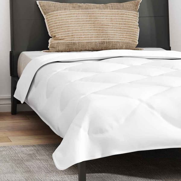 vidaXL Duntäcke med kudde med kudde 2 pcs Vit Mikrofiber