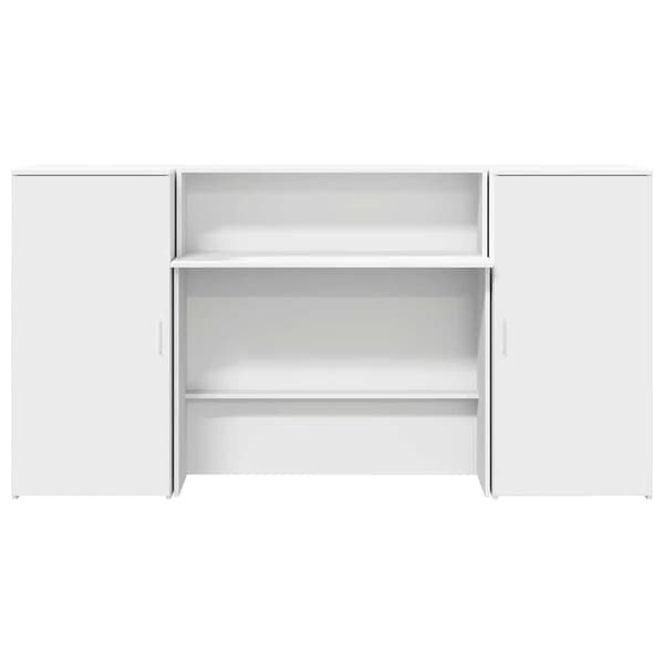 vidaXL Receptionsdisk vit 200x50x103,5 cm konstruerat trä