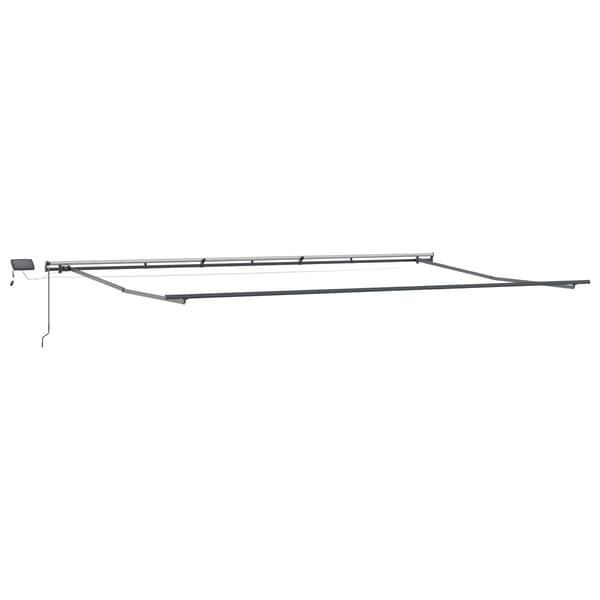 vidaXL Innvendbar Markise Rød og hvit 600 ×300 cm stoff