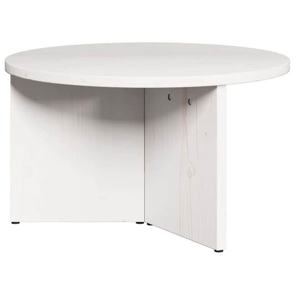 vidaXL Kaffeebord 2 pcs Vit Massivt tallträ