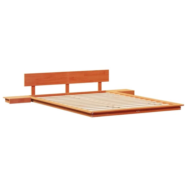 vidaXL Sängram Brun 150 x 200 cm trä