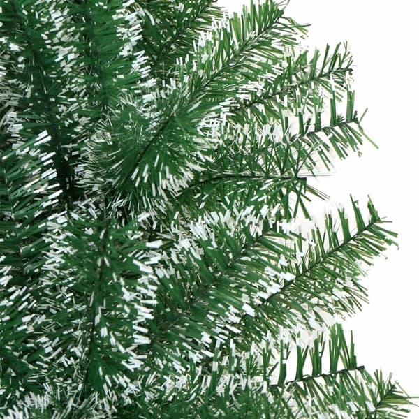 vidaXL Plastgran med snö grön 120 cm