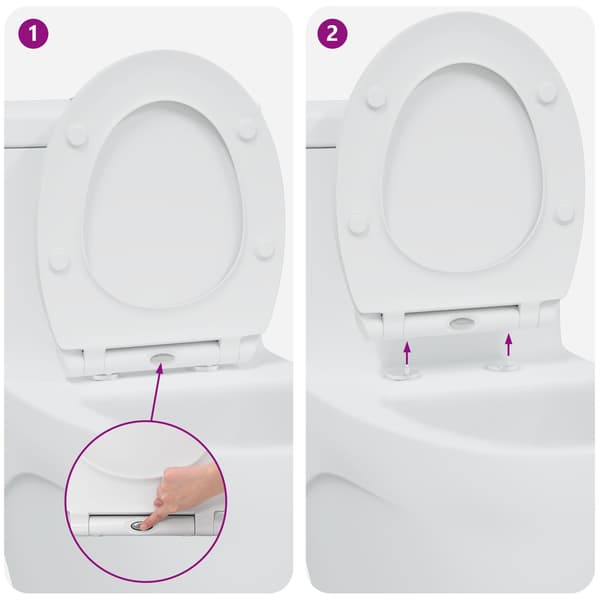 vidaXL Vit Plast Standard Toalettsits Övrig Modern Vit Toalettsits