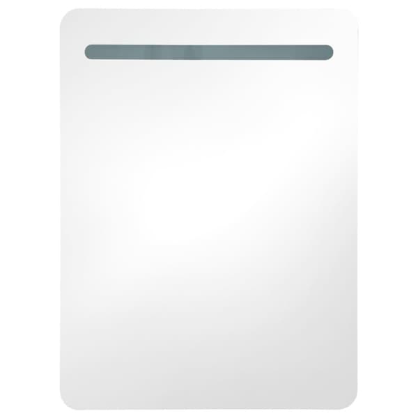 vidaXL LED-speilskap til bad antrasitt 60x11x80 cm