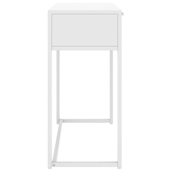 vidaXL Konsollbord hvit 72x35x75 cm stål