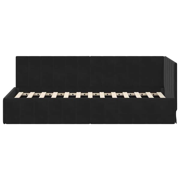 vidaXL Hörnssängram Svart 80 x 200 cm Sammet