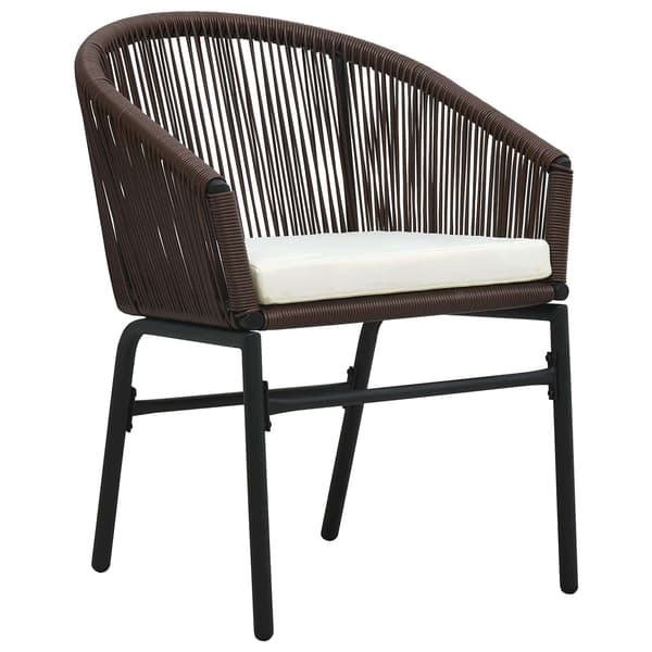 vidaXL Trädgårdsmöbelset 9 pcs Brun konstrotting