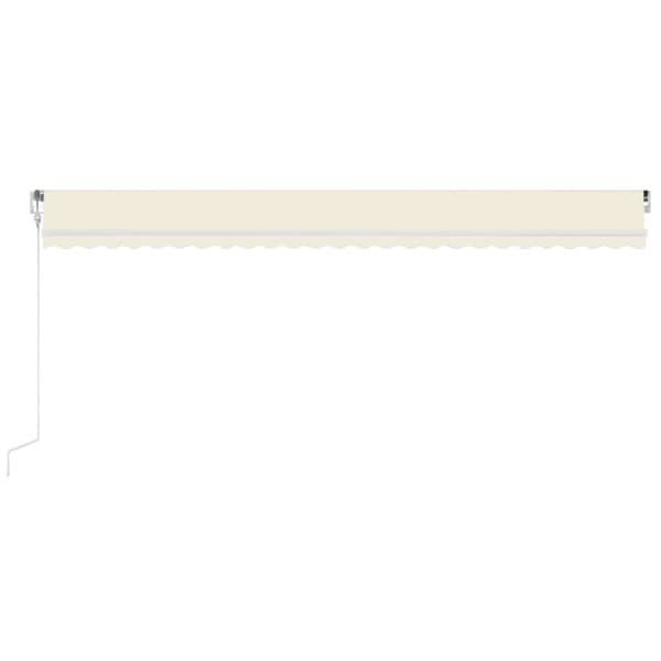 vidaXL Automatisk markis 600x350 cm gräddvit