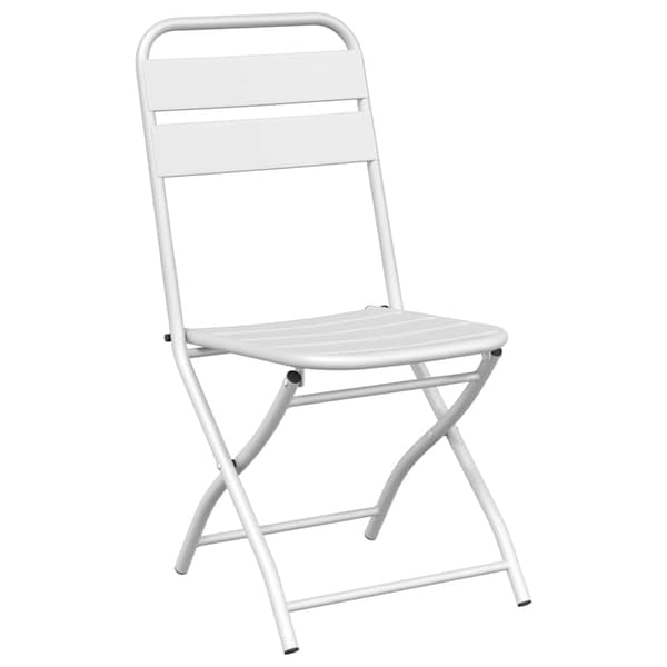 vidaXL Bistrosett 3 pcs Hvit Stål