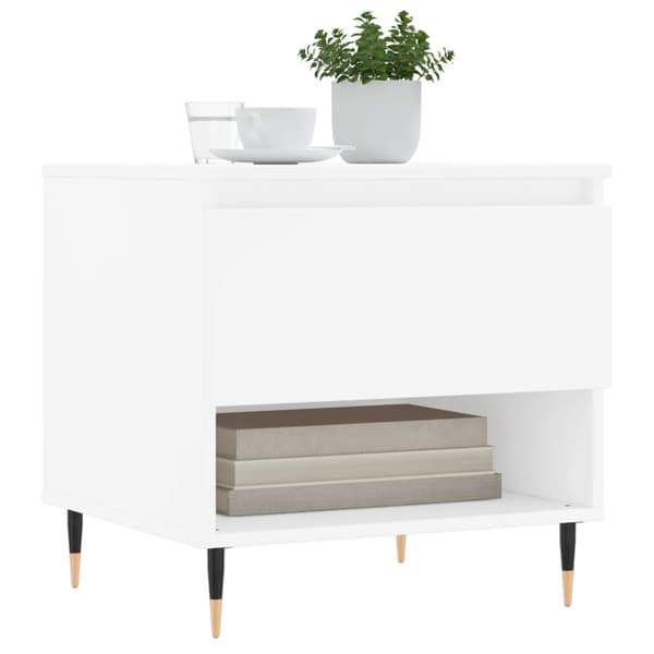 vidaXL Soffbord 2 st vit 50x46x50 cm konstruerat trä