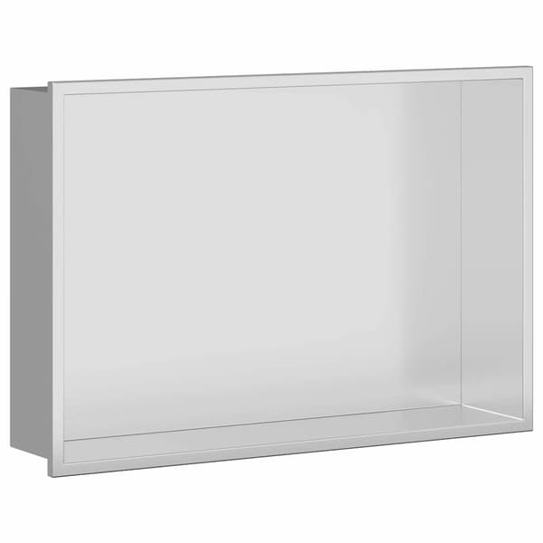 vidaXL Dusjniche sølv 45 x 30 x 9.5 cm Rustfritt Stål
