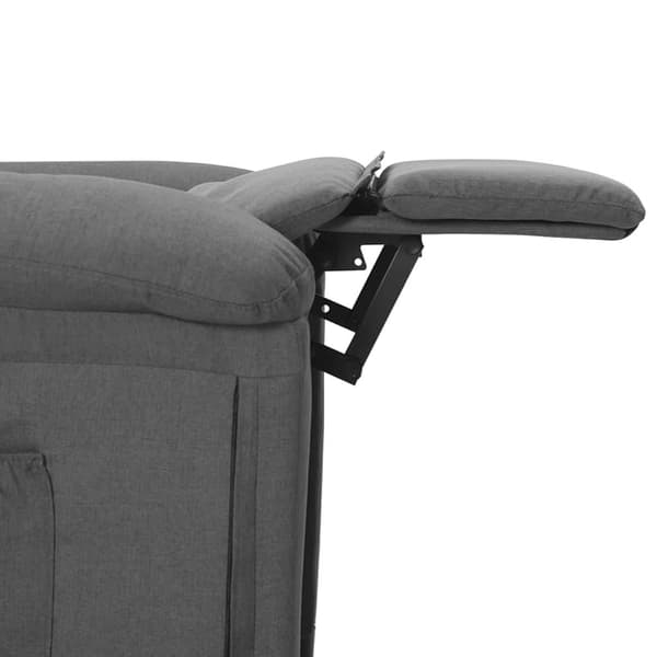 vidaXL Reclinerfåtölj ljusgrå tyg