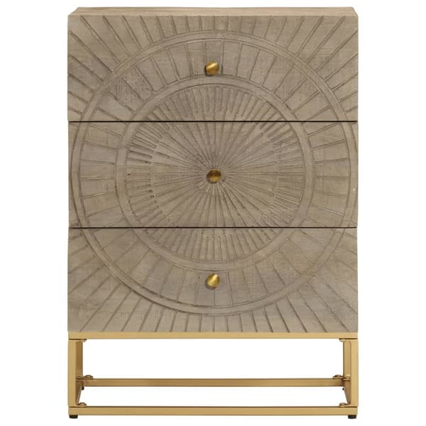 vidaXL Kommode 55x30x76 cm heltre mango og jern