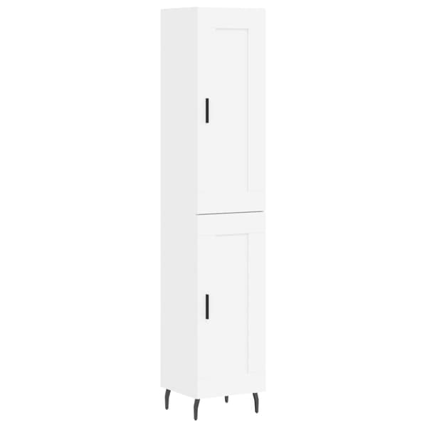 vidaXL Highboard hvit 34,5x34x180 cm konstruert tre